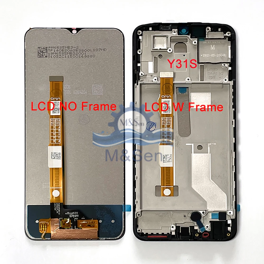 

6.58" Original For Vivo Y31s LCD Y31s Display V2054A LCD Screen+Touch Screen Panel Digitizer For Vivo Y31s LCD Frame Replacement