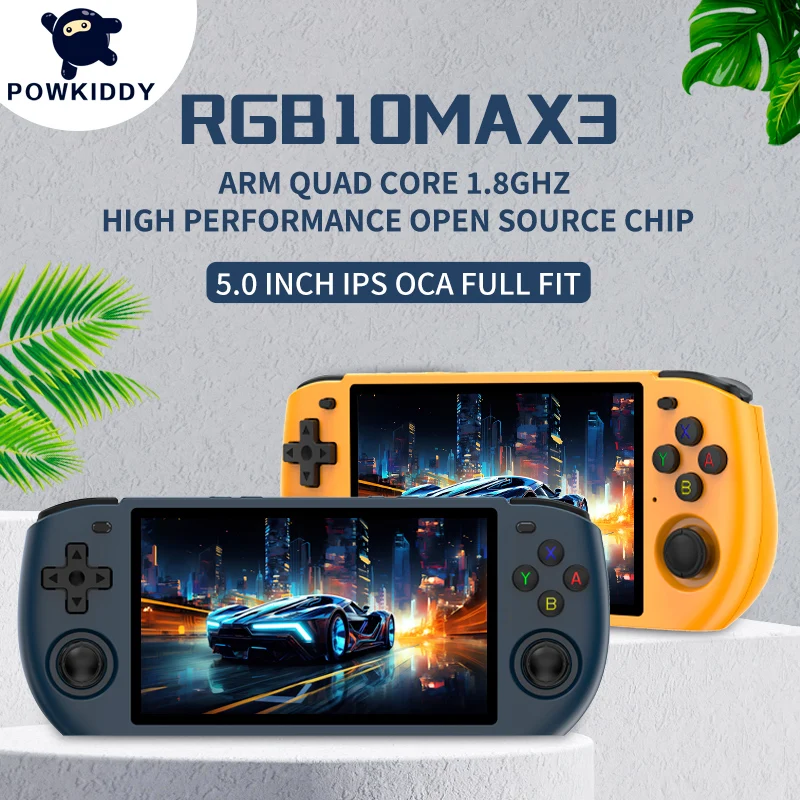 POWKIDDY RGB10 MAX3 5 0 дюймов 1280*720 Ips экран ретро видео портативная игровая консоль с