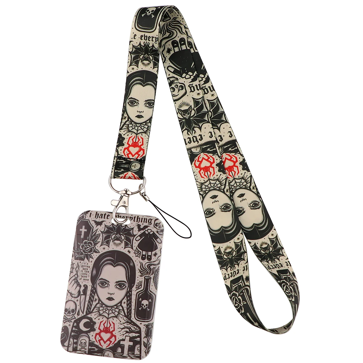 

Fantasy TV Wednesday Lanyard Key Holder Keychain ID Credit Card Cover Pass Phone Charm Neck Straps Badge Holder Accessories