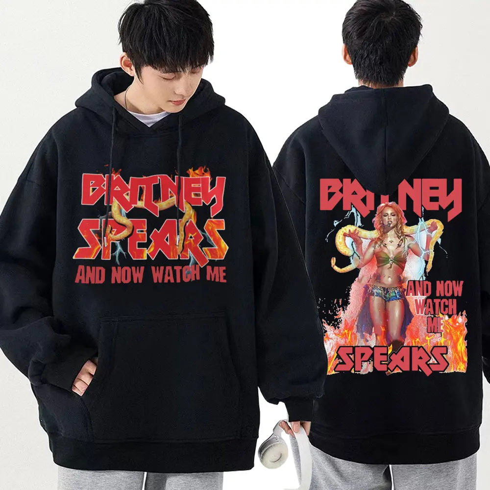 

Britney Spears and Now Watch Me Hoodie Men Women Hip Hop Vintage Fashion Sweatshirts Harajuku Punk Oversized Long Sleeve Hoodies