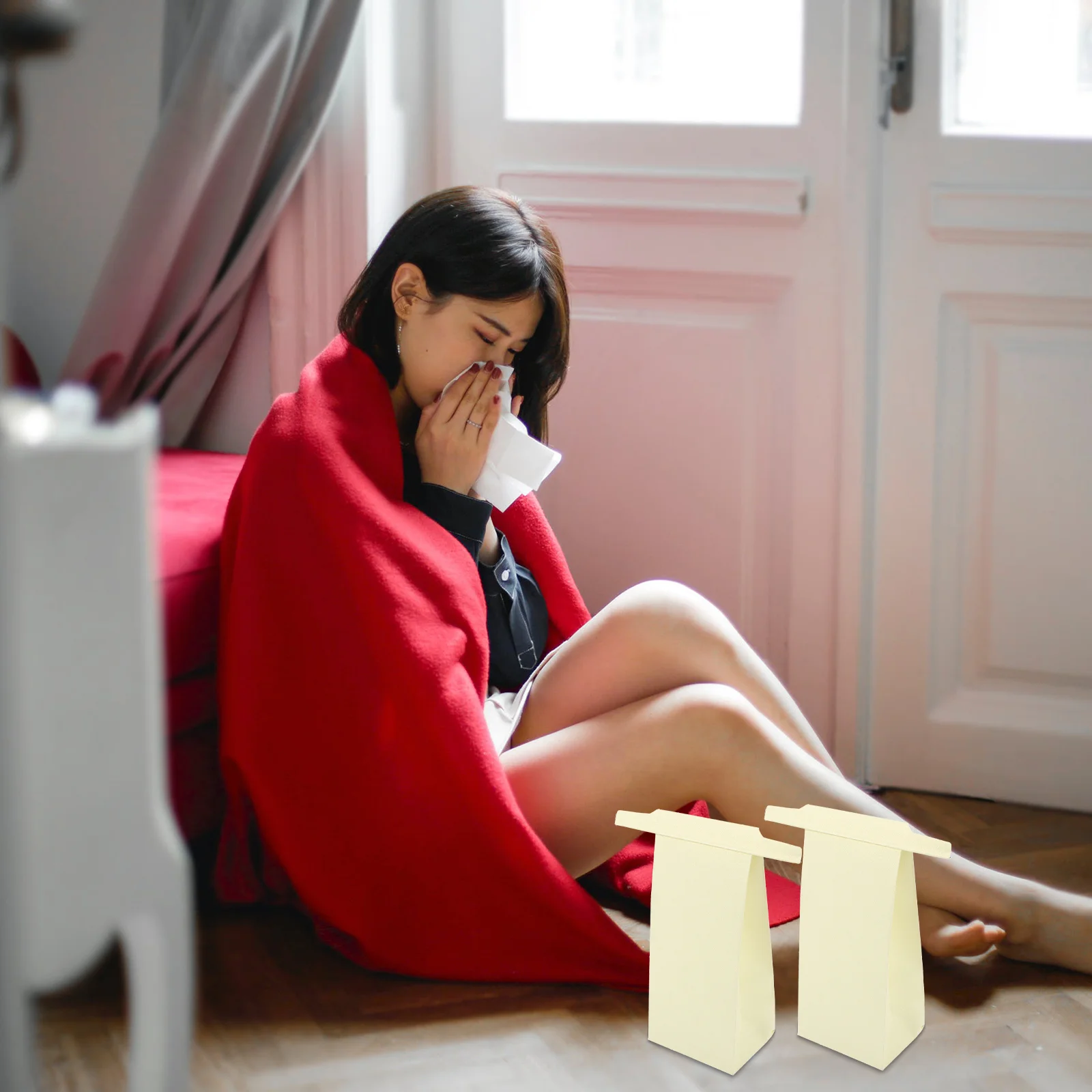 10 шт. уличный мешок для рвоты плоский беременных женщин простые бумажные мешки