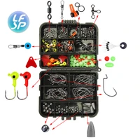 205 pcsbox fishing tackles box accessories kit set with hooks snap sinker weight for carp bait lure ice winter accessoires