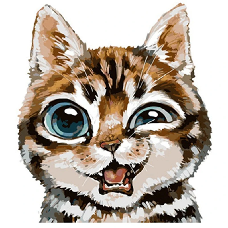 

Gifts for Cute Children DIY Digital Paintings for Children Unique Gifts for Home Decoration 40X50cm -Cat