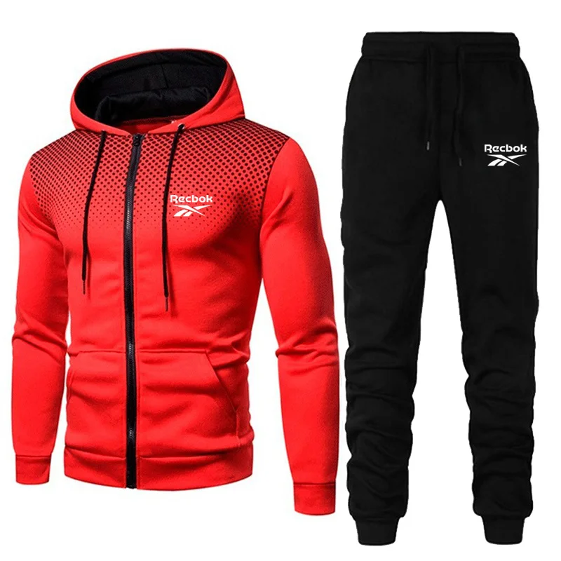 

Новинка 2022, мужской спортивный костюм в пятнистом стиле, свитер на молнии с капюшоном, 2 предмета, Повседневный свитер, спортивные брюки, спо...