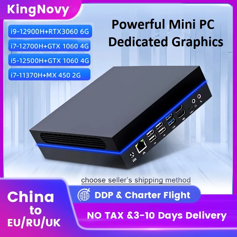 

KingNovy F11 мини-ПК для геймеров i9 12900H i7 12700H NVIDIA RTX 3060 GTX 1060 Thunderbolt 4 Windows 11 микро игровой компьютер NUC WiFi