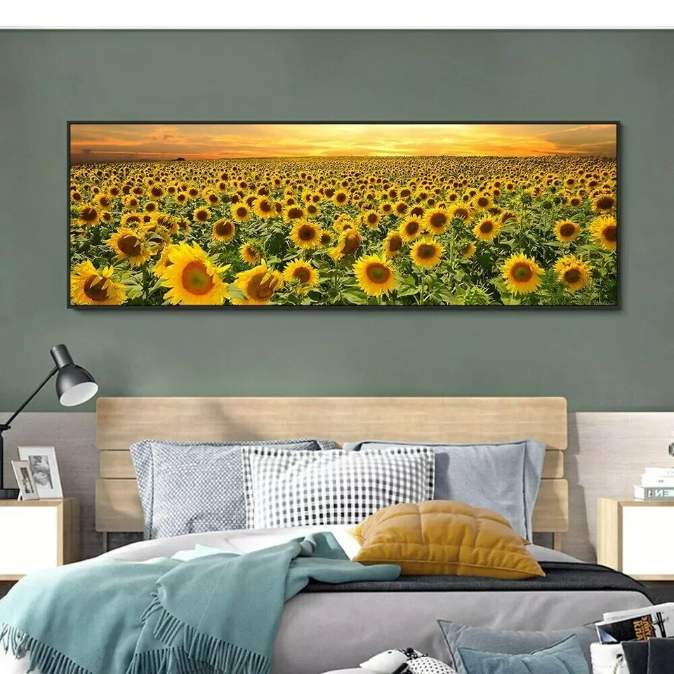 Картина на холсте с подсолнухом SELFLESSLY ART