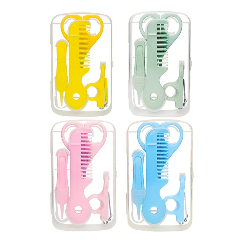 

5pcs/Set Baby Nail Clippers Trimmer Care Kit Toddler Nail Clipper Scissors Comb Nursing Tool For Infant Baby Nail Clippers Tool