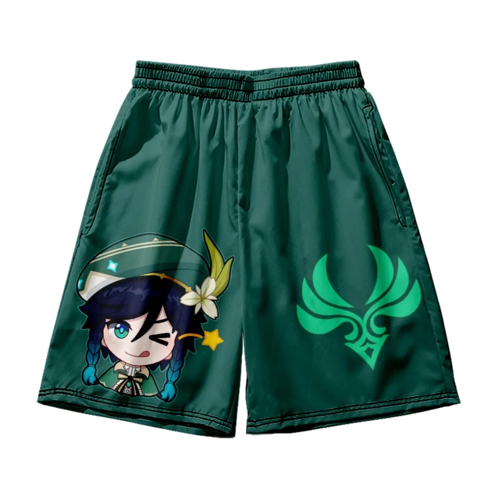 

Summer Genshin Impact Pattern 3d Print Beach Pants Men Swimwear Men's Shorts
