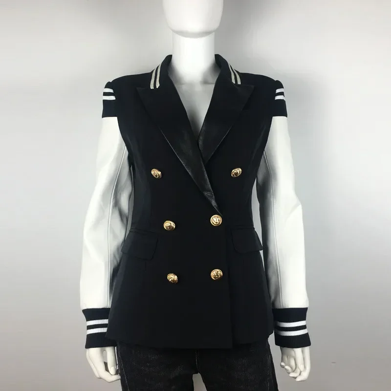 Высокое качество большие размеры 2024 осенне-зимний женский пиджак пальто с