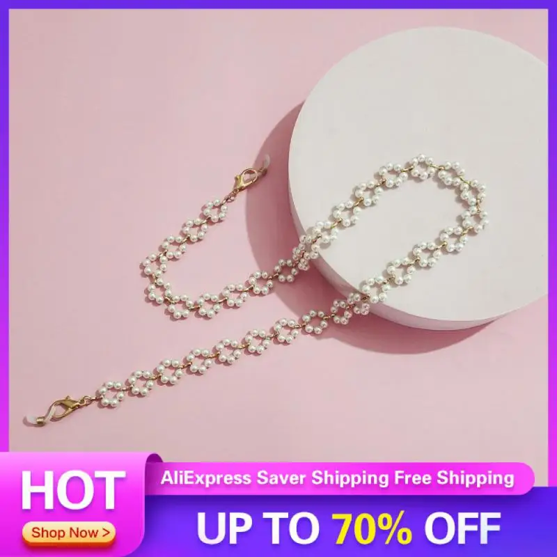 

Eyeglass Chain Pearl Flower Glasses Chain Mask ChainEyewear Retainer Glasses Holder Strap Women Necklace Gif TGlasses Accessor