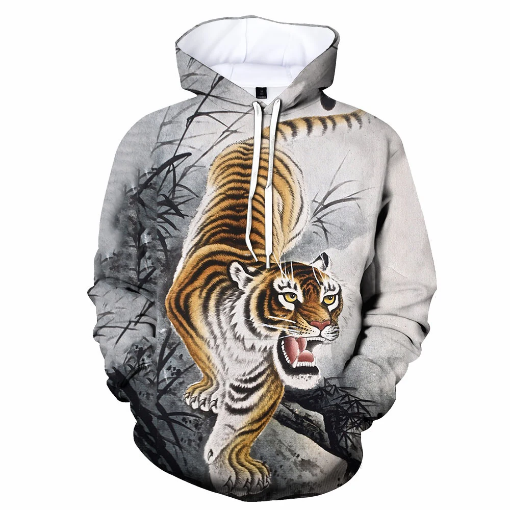 

2022 Animal Tiger Hoodie Men Women Funny 3D Hoodies Printed Hooded Sweatshirts Casual Hoody Fashion Streetwear Hip Hop Clothing