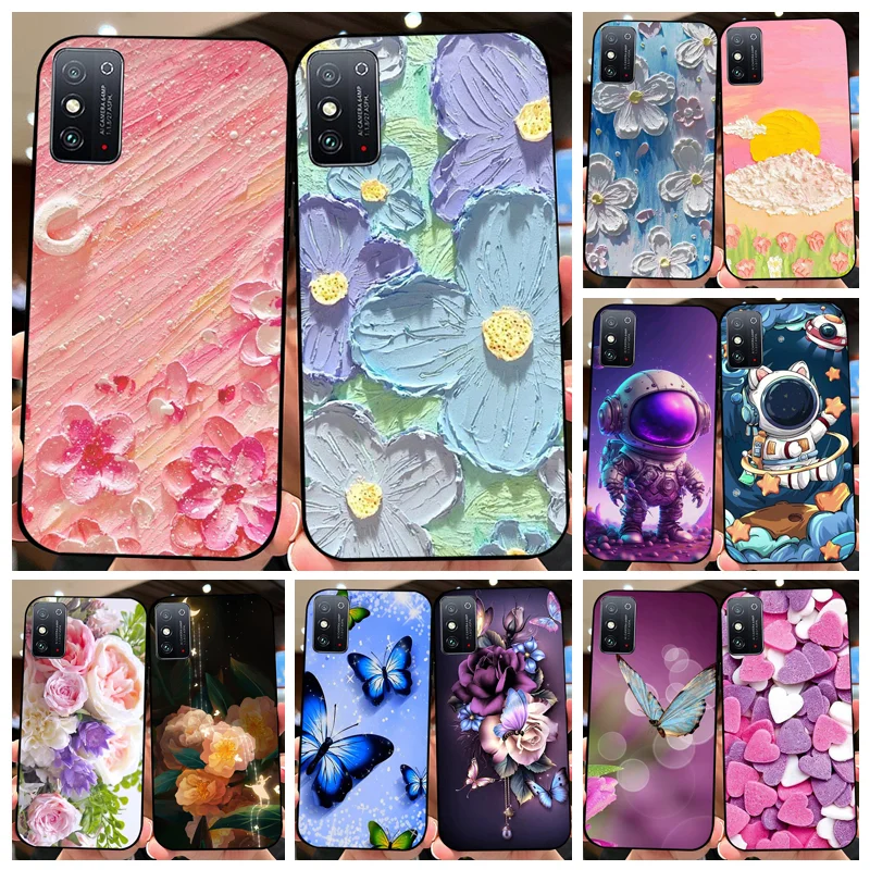 Чехол для Honor X30 Max KKG-AN70 Cute Astronaut мягкий силиконовый чехол из ТПУ телефона Huawei 5G Capa