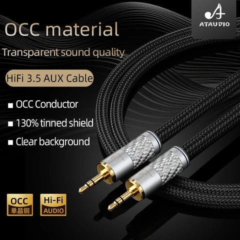 ATAUDIO HiFi AUX-кабель 3,5 мм  Heishuigui