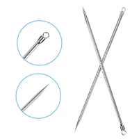 2pcs 8cm new arrival stainless steel acne needle face care blackhead comedone acne removable blemish pimple extractor remover