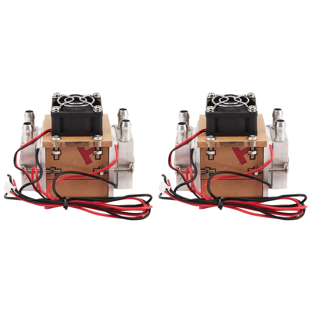

2Pcs DIY 120W TEC Peltier Semiconductor Refrigerator Water-Cooling Air Condition Movement for Refrigeration and Fan
