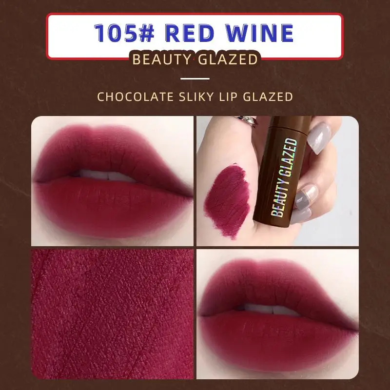 

Lip Mud Lipstick Chocolate Lip Tint Cream Pigment Matte Lip Clay Long Lasting Silky Texture No Fading Women Cosmetics 12 Colors