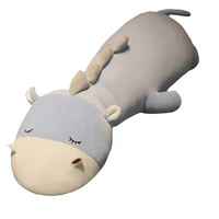 nice long cartoon sleeping pillows cattlesheephippo plush toys stuffed animal doll bed room decor lovers creative gift