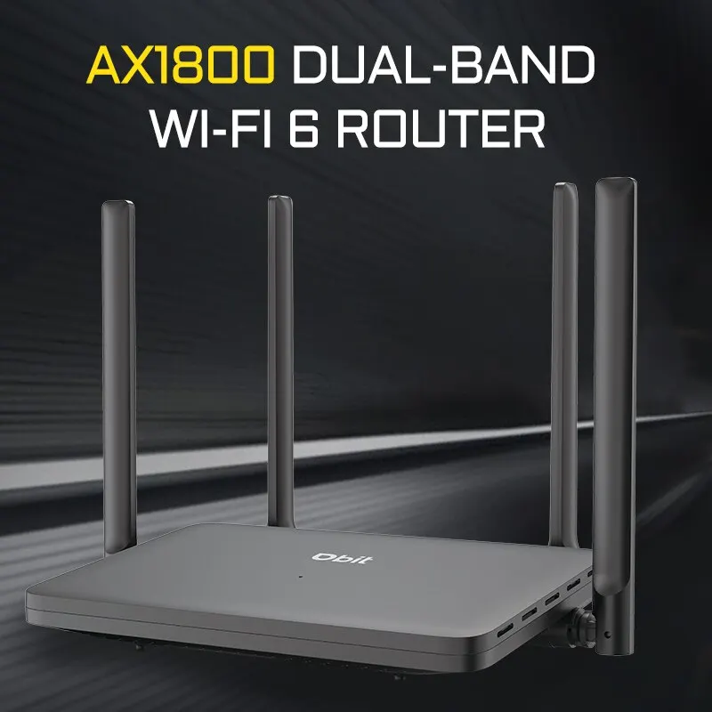 DBIT AX1800 Wifi Router,2.4GHz&5.8GHz Dual Band Gigabit High Speed Wifi 6 Router/Gateway Super Strong Signal Extended Coverage