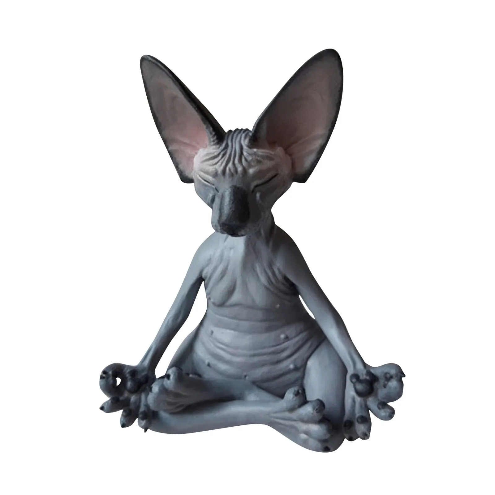 

12cm Cat Meditate Statue Collectible Figurines Miniature Decor Sphynx Desktop Decoration Animal Model Figure Home Decor Sphinx