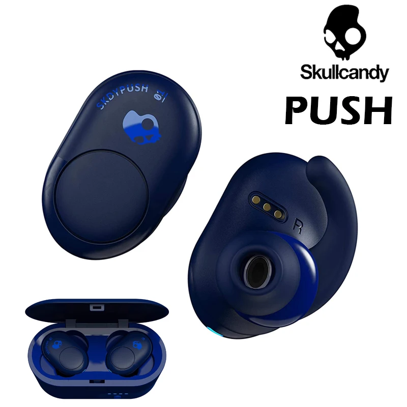

Skullcandy Push True Wireless Bluetooth Earphones with Microphone IPX4 Waterproof Noise Cancelling In-Ear Sports Earbuds