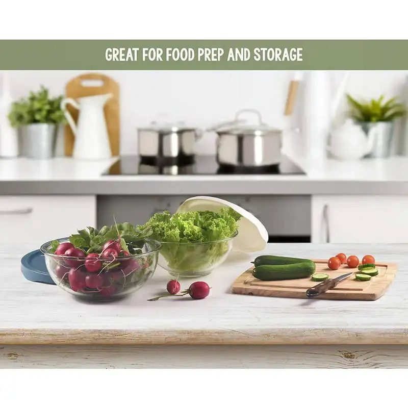 

Stylish, Excellent-Quality 8-Piece Glass Nesting Mixing Bowl and Airtight Lid Set - 1QT, 1.5QT, 2.5QT and 4QT - Safe and Perfect