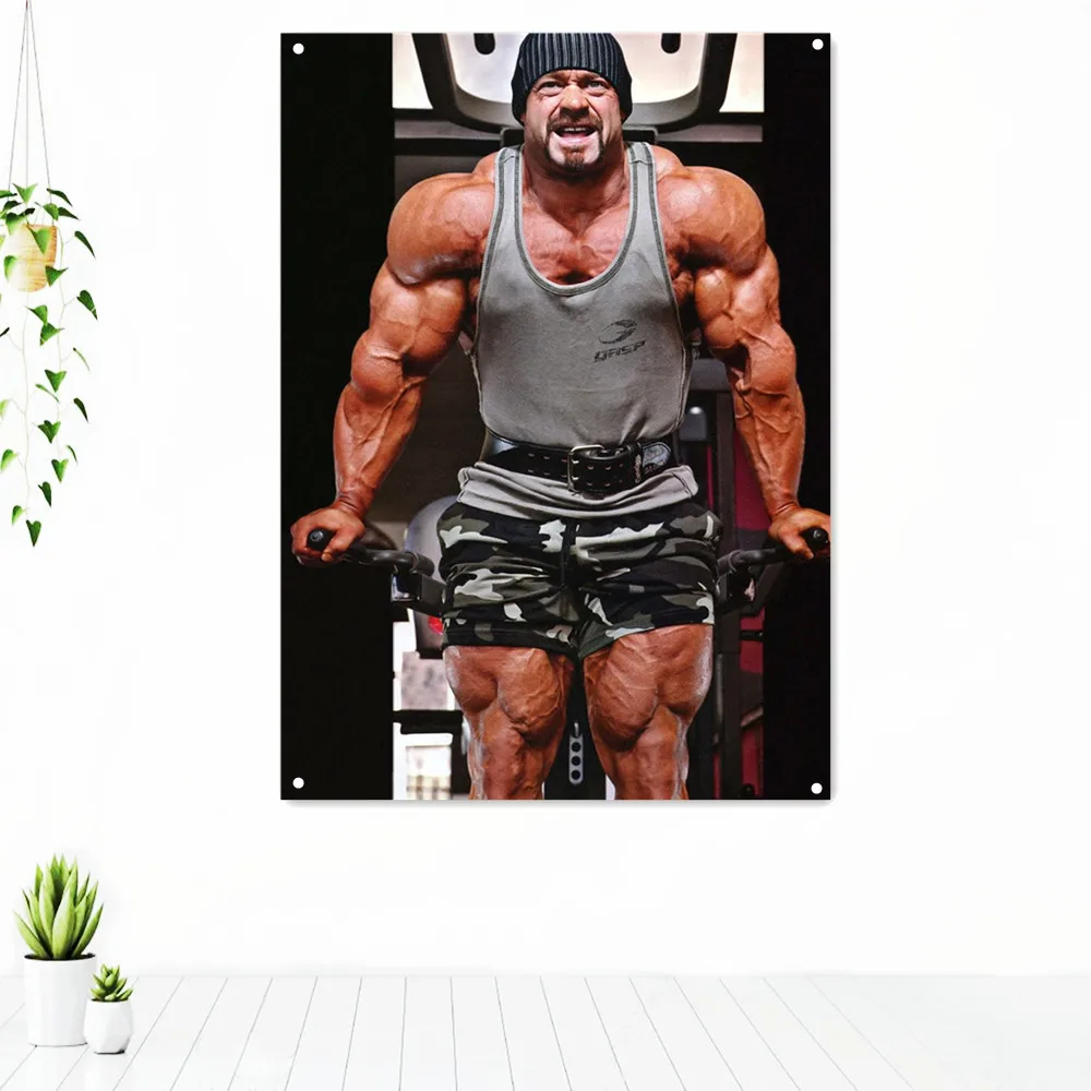 

Mural Workout Bodybuilding Banner Flag Fitness Exercise Tapestry Painting Gym Decoration Man Muscular Body Poster Wall Hanging