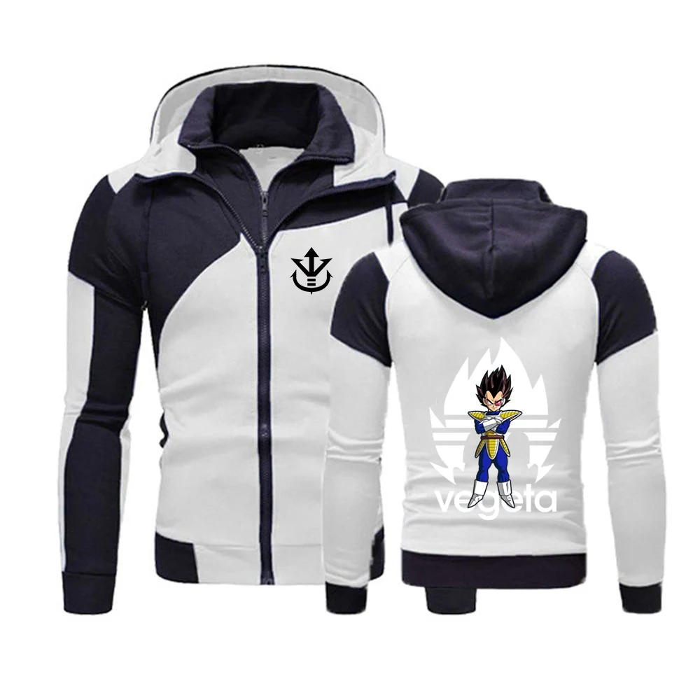 Фото Мужская классическая куртка-худи Saiyan Vegeta 2026 класса люкс с молнией, весенне-осенняя, с принтом логотипа Dragon Ball, популярная модель №2