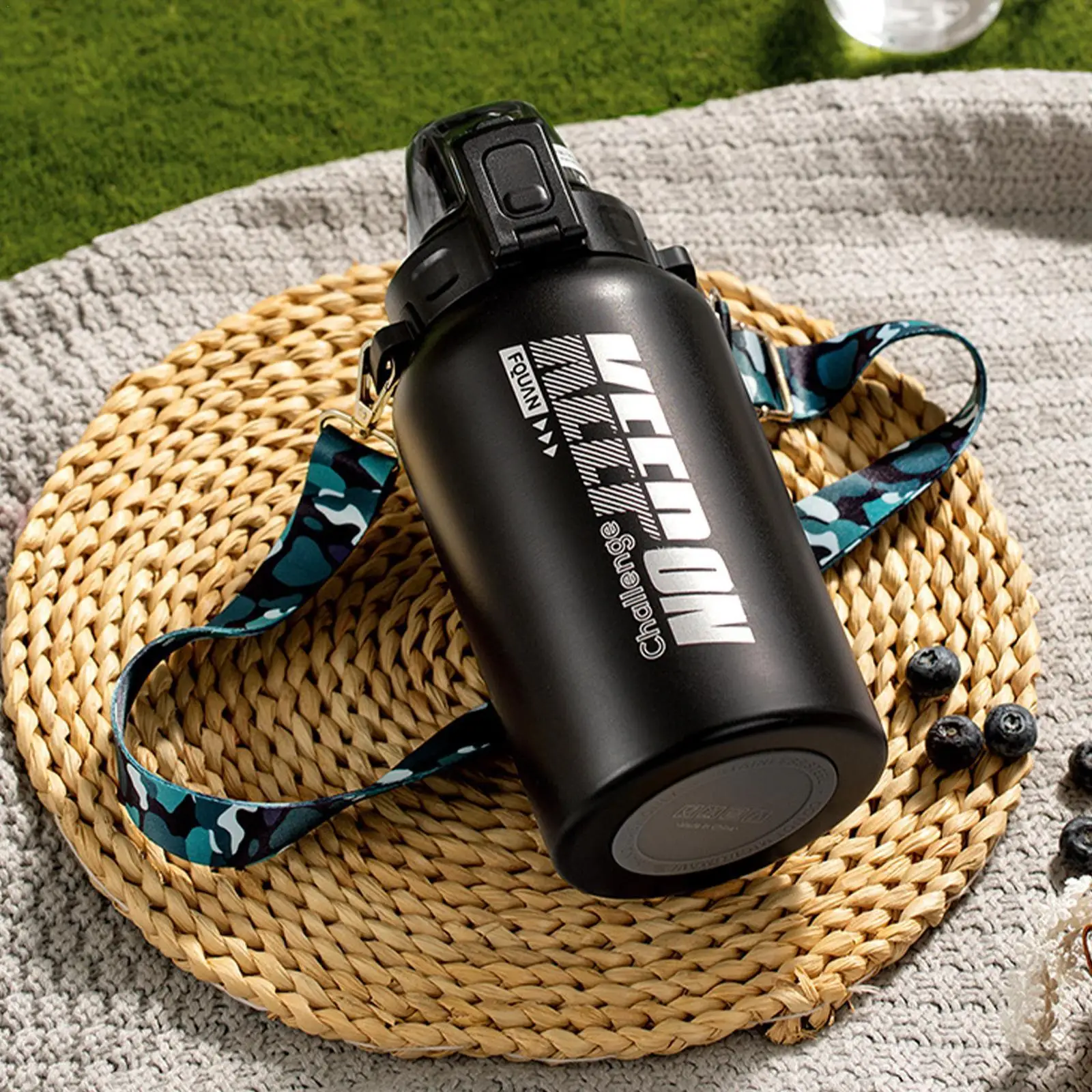 

Bottle Stainless Steel Inner 1000mL Large Capacity Female Portable Vacuum For Hiking Camping Picnic Cup Thermal