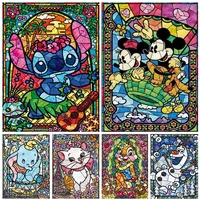 disney 5d diamond painting cartoon characters set hobby art full round embroidery mosaic picture of rhinestones craft home decor