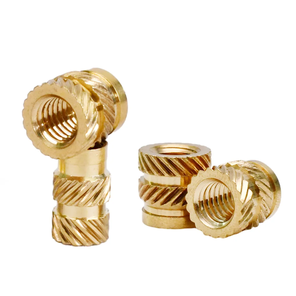 M2 M2.5 M3 M4 M5 M6 M8 Нагревательная латунная вставная гайка с двойной саржевой резьбой