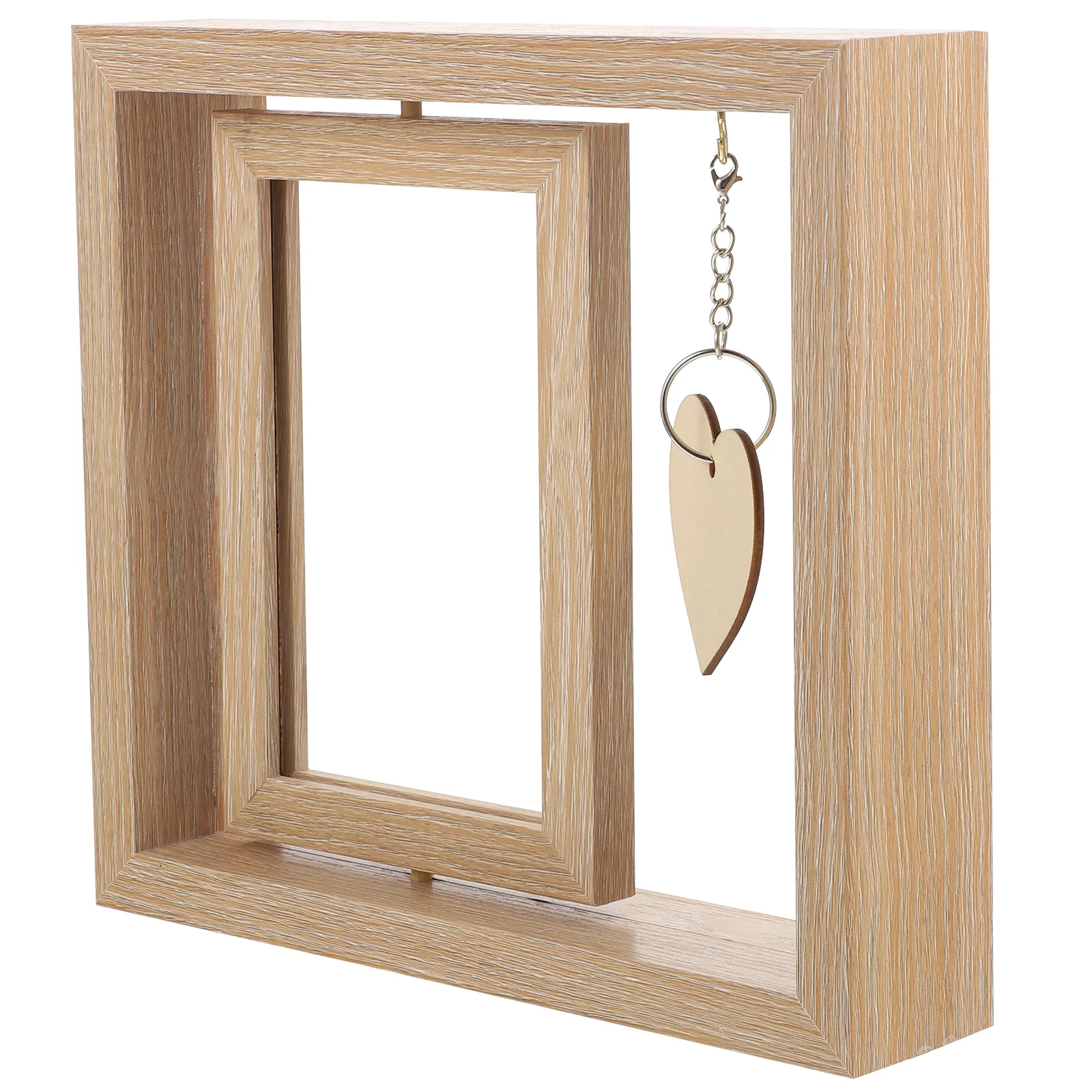 

Frame Picture Photo Frames Rotating Rustic Desktop Display Hanging Wall Tabletop Decorative Kids Hinged Wood Floating Wooden