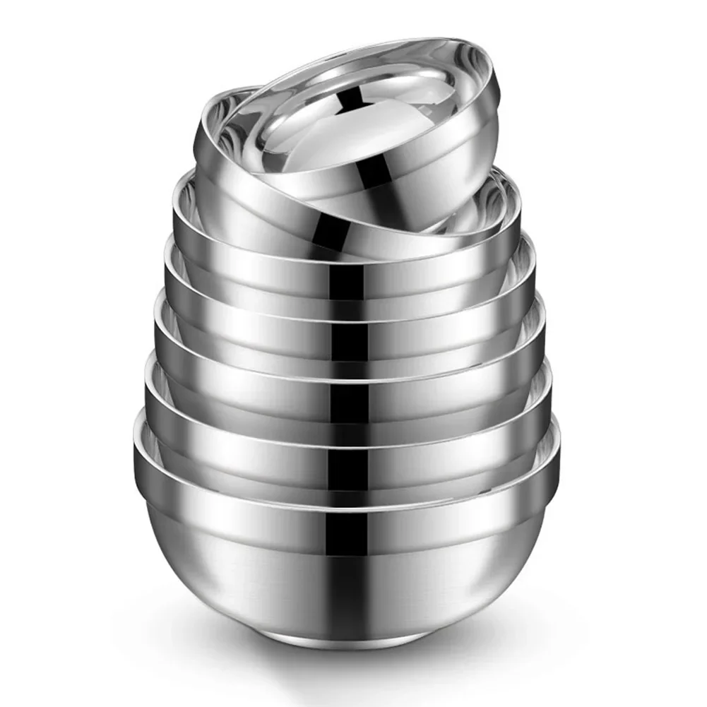 Чаша из нержавеющей стали глубокая тарелка 11 5-18 см двухслойная замена серебряная