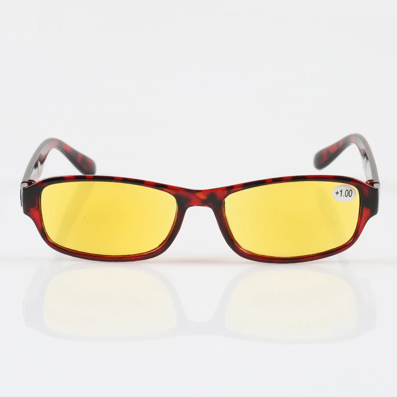 

Очки для чтения ночного видения в ретро-стиле, леопардовые, с полной оправой, желтые, для мужчин и женщин, пресбиопические очки, диоптрии + 1,0 ~...