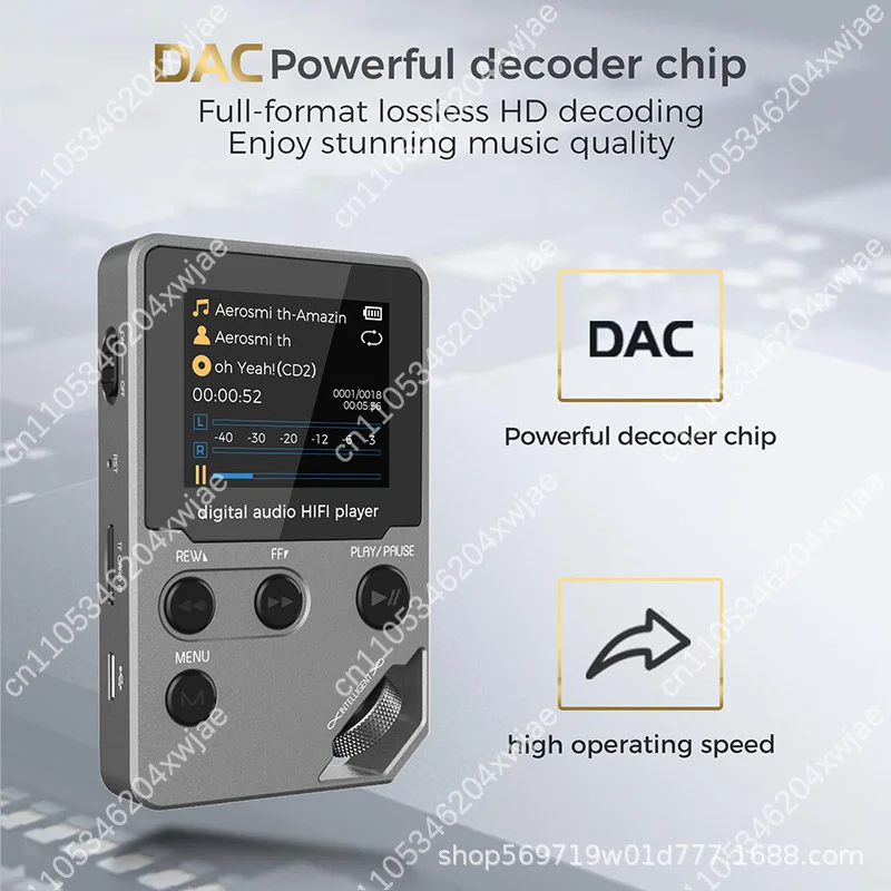 Фото Портативный Bluetooth MP3-плеер C5 HiFi с поддержкой lossless-аудио и 360-градусным звуком °   Цифровой музыкальный плеер с колесом прокрутки, 8 ГБ, для спорта и путешествий №3