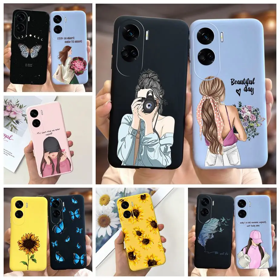 Противоударный мягкий силиконовый чехол для Honor 90 Lite