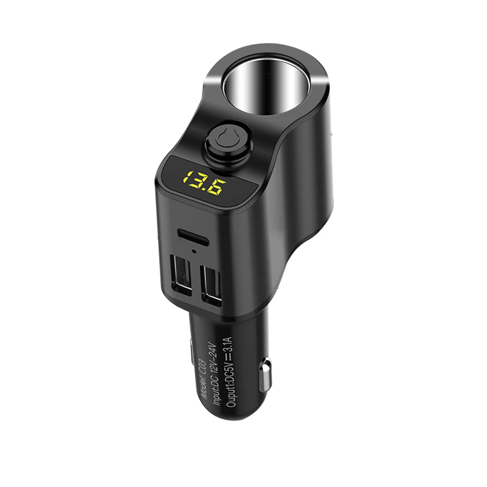 

Автомобильное зарядное устройство с двумя USB-портами, 3,1 А, 12 В/24 В