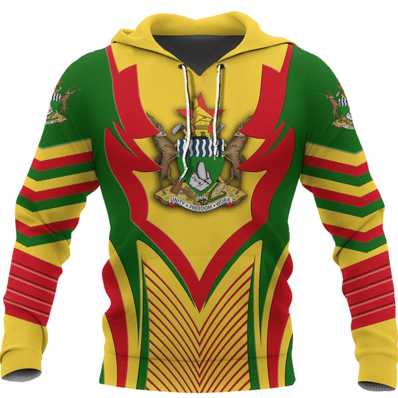 Зимбабве страна новые модные мужские толстовки с 3D принтом цветной мужской