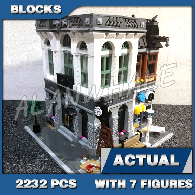 

2232 шт., креативные экспертные кирпичи, для финансовых институтов, самообслуживания, лаундрома 15001, наборы строительных блоков, совместимые с моделями