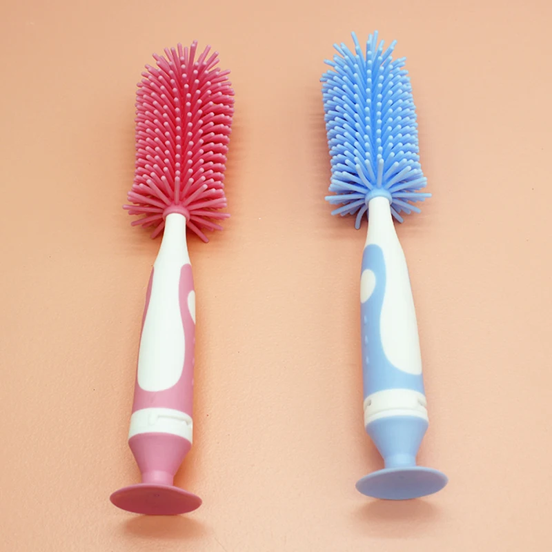 

Milk Bottle Brush Cleaner Silicone Baby Bottle Brush Multifunctional Long Handle Cleaning Scrubbing Newborn Infant Baby Bottle