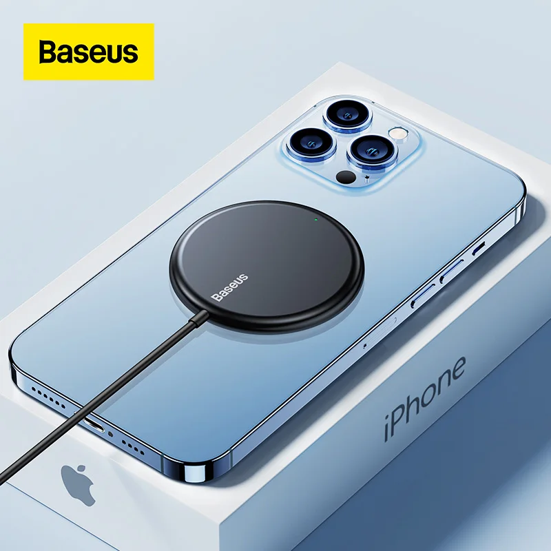 

Baseus 15W Magnetic Wireless Charger For iPhone 13 12 Phone Charger Magnet Induction Charger For Airpod 3 Wireless Charging Pad