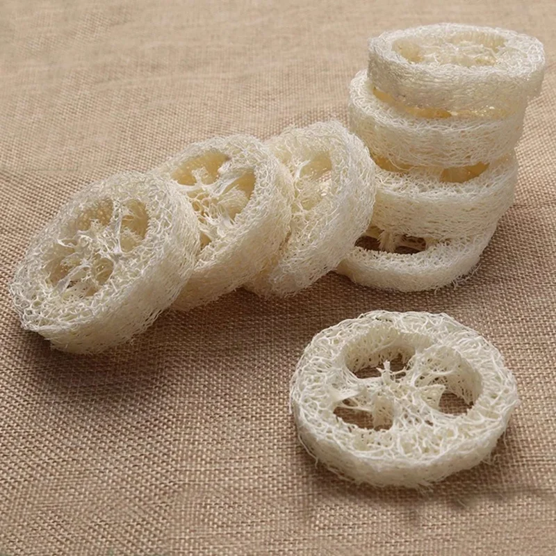 450 шт. натуральная люффа Luffa Loofa ломтики ручной работы мыло-мочалка Box лоток