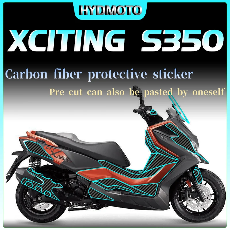 Наклейка из углеродного волокна для KYMCO DTX360 xcytos350 2023 защитная наклейка