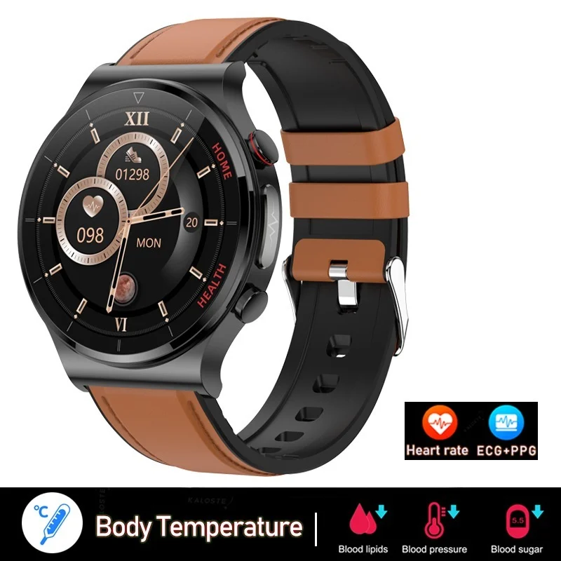 

Смарт-часы мужские с ЭКГ + ППГ, водостойкие IP68