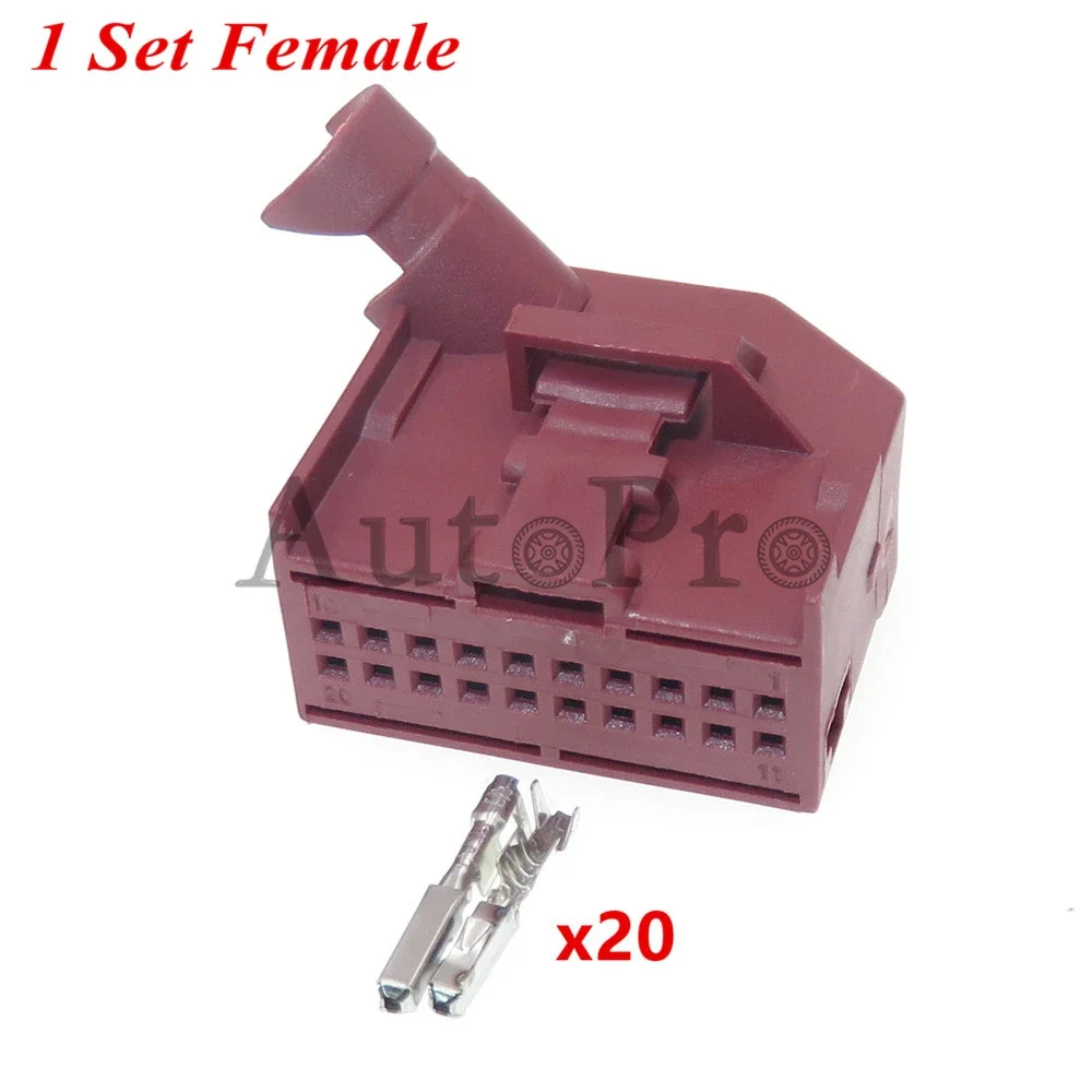 

1 комплект, 20 отверстий 8E 0972420 Автомобильная электрическая розетка для переменного тока в сборе VW, контроллер шлюза компьютера 1534095 -1 1534102 -1 1534110 -2