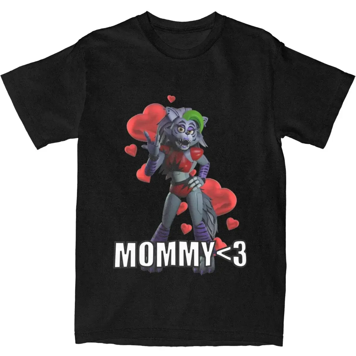 Футболка Roxanne Wolf Mommy мужская повседневная футболка с принтом ужасов Y2K летняя