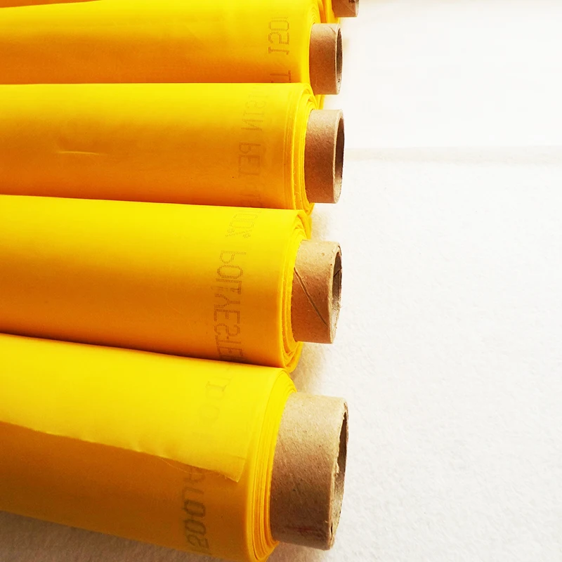 Сетка для шелкографии из полиэстера белая/желтая 165 т 27 мкм 20/50 м ширина