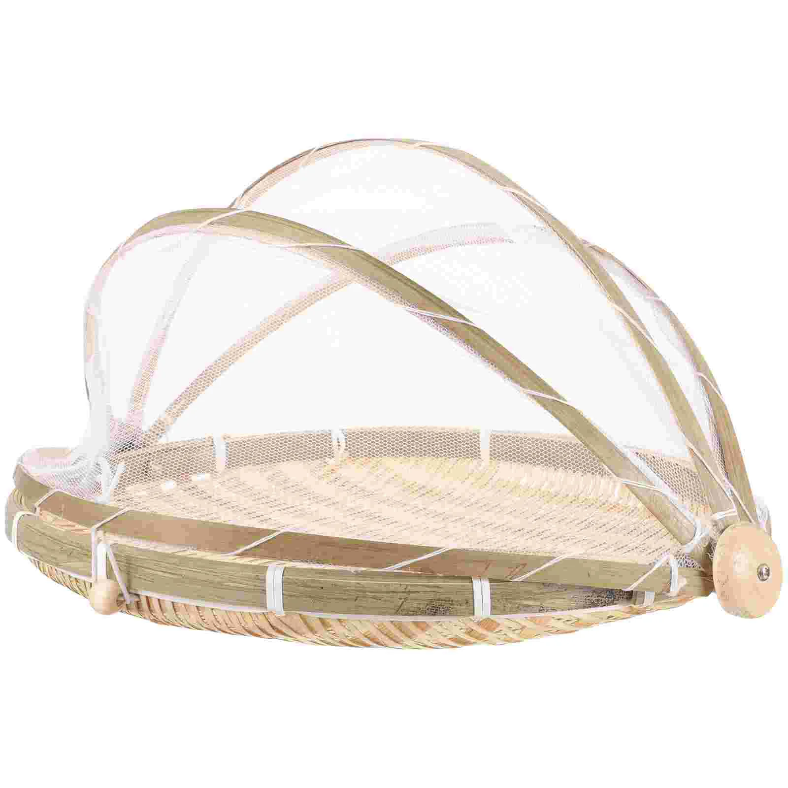 

Vegetable Storage Basket Dustpan Countertop Woven Bamboo Food Serving Plate Tent Bread