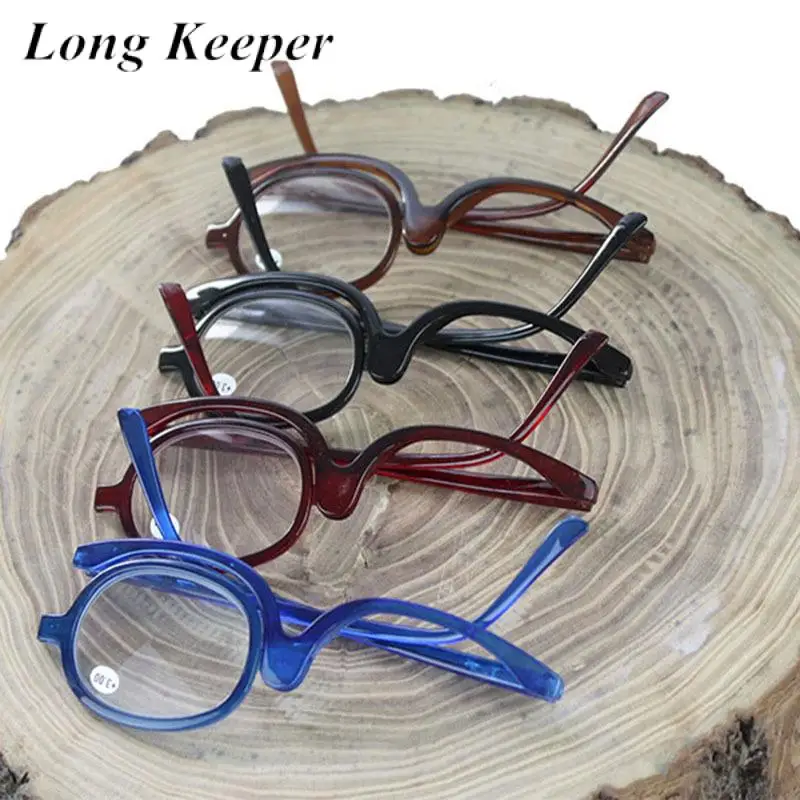 

New Fashion Middle-aged Elderly Women's Unilateral Makeup Glasses Single-sided Glasses Rotatable Reading Glasses Single Frame