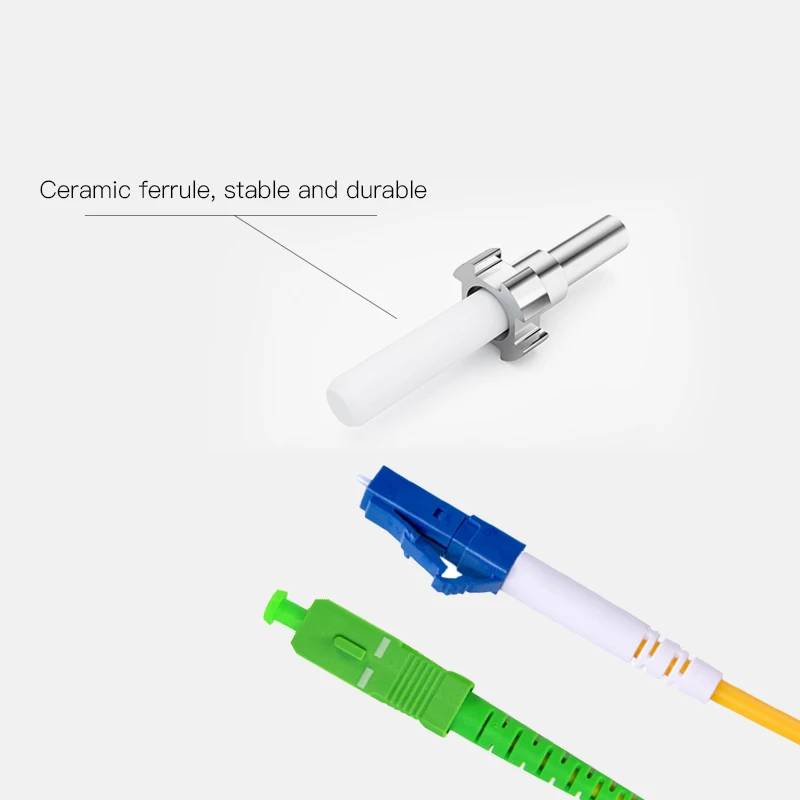 SC APC- LC UPC 3M Simplex Single Mode Fiber Optic Patch Cord SC-LC Fiber Patch Cable Fiber Optic Jumper 2.0mm PVC Jacket FTTH