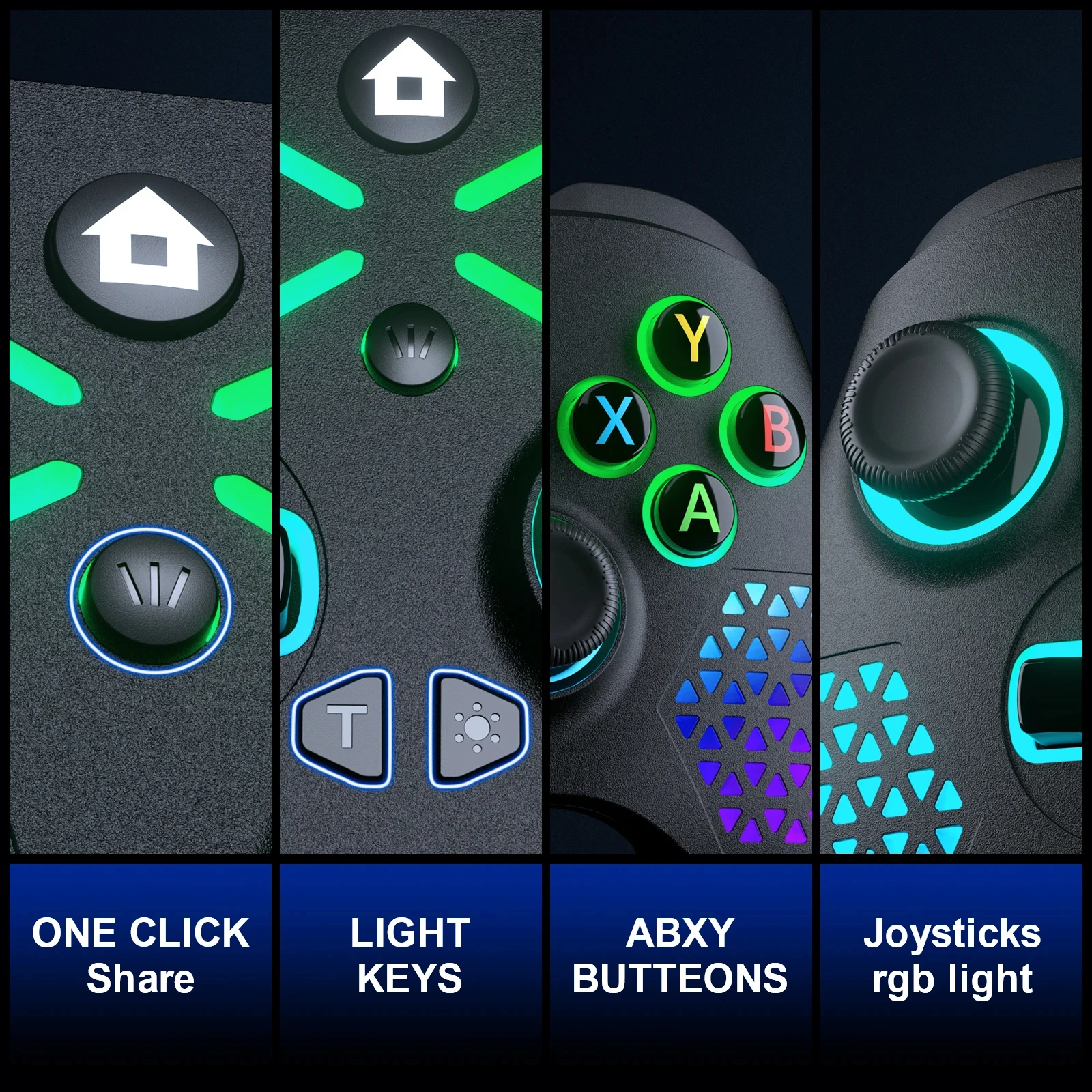 Геймпад 2 4g для Xbox One/S/X/Series S/Pc контроллер видеоигр 6-осевой вибрирующий Rgb геймпад